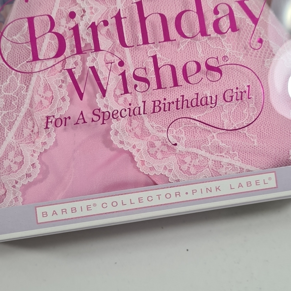 Birthday Wishes Barbie Doll Blonde Mattel 2015 Pink Dress - Picture 3 of 9